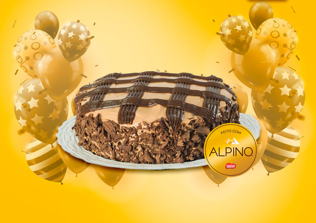 Bolo de festa premium feito com Alpino - Vó Alzira